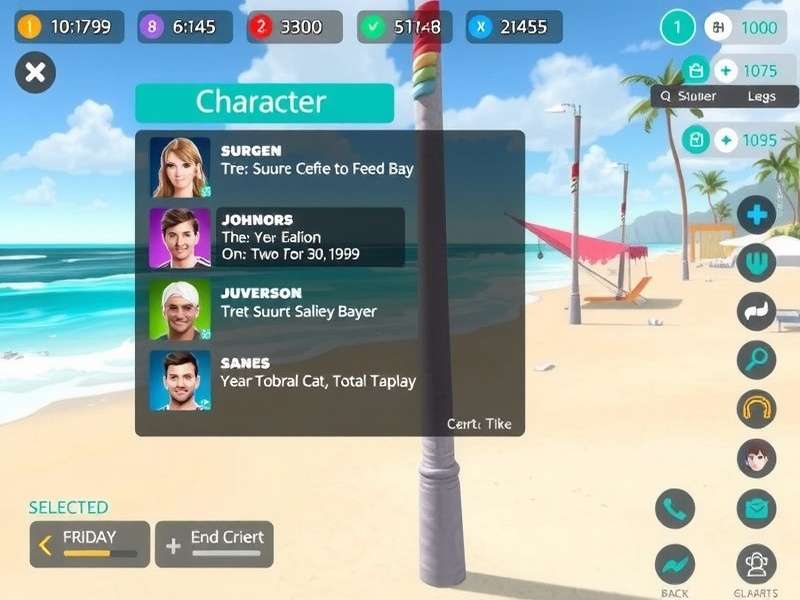 Beachside Surge character selection screen